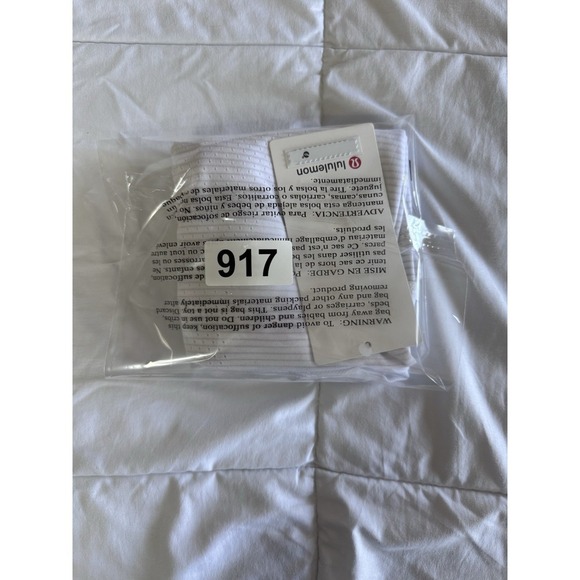 Lululemon SWIFTLY HIGH LOW CROPPED TANK TOP WHITE SIZE 12 Word Logo NWT - Picture 5 of 9